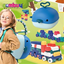CB903233 - Whales backpack preschool kids plastic building blocks sets