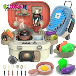 CB903239 - Building blocks 2in1 luggage spary music light kids kitchen toy