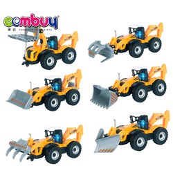 CB903852 - 1: 43 Huili light music alloy model two busy engineering vehicles