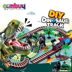 CB904866 - Kids dinosaur electric 144pcs assembly set train toy track