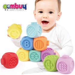 CB905147 - Silicone bath baby play stacking building kids rubber blocks