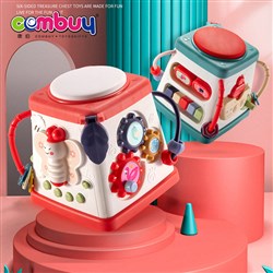 CB905172 - Musical early education hand drum play baby toy cube with lignt