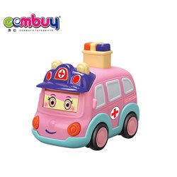 CB908193 - Police car, ambulance press face-changing cartoon car-12PCS