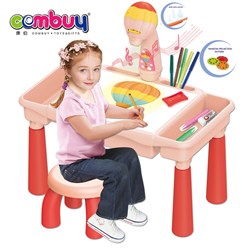 CB913711-CB913714 - Learning game play children slide projector painting table with chair