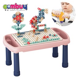 CB915427-CB915430 - Mosaic 3D block electric drill game play table kit kids screw toys