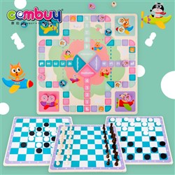 CB918219 - 3+ kids cartoon 4in1 classic board flying chesse game wood