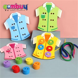 CB918223 - Stringing button game wood clothes life skill kindergarten toys