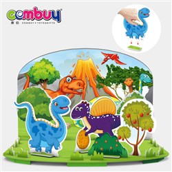 CB924647-CB924652 - Learning handcraft 3D cartoon toy dinosaur DIY children puzzle