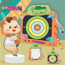 CB925496 - Kids educational game dinosaur 2in1 drawing dart board magnetic
