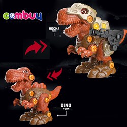 CB933103-CB933105 - Educational electric lighting musical toys 2 in 1 diy assemble puzzle dinosaur