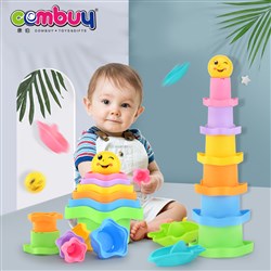 CB948563 - Flower colorful tower shower game bath cup baby stacking toy