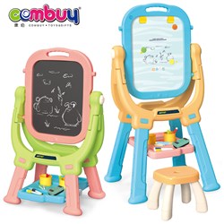 CB948632-CB948637 - 2in1 plastic magnetic kids toy stand drawing board with chair