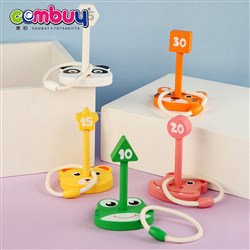 CB949601 - Interactive colorful throwing toss ring toys wooden baby ferrule game