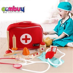 CB949602-CB949603 - Pretend play kids dressing up game tools wooden toy medical accessory bag