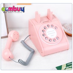 CB949641 - Interactive coin cell phone baby play classic wooden kids toys telephone