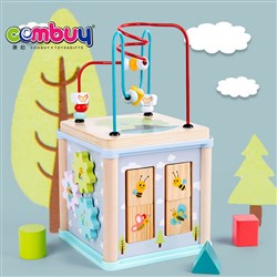 CB949654-CB949655 - Building blocks matching box small bead educational activity toys baby wooden cubes