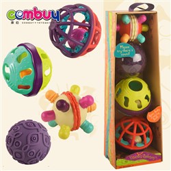 CB951301 - Silicone gum ball set baby rattle teether toys with 4pcs