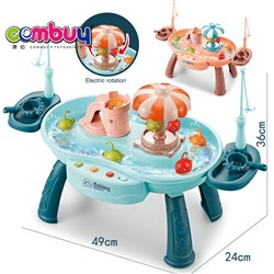 CB951387-CB951388 - Music rotating water game table electronic fish toy for kid