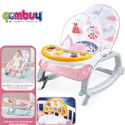 CB957693-CB957696 - Infant vibrating music 3 in 1 comfort dining table bed piano toy rocking chair for baby