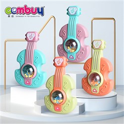 CB960852 - Mini guitar 16pcs early shaking ring bell baby rattle toys