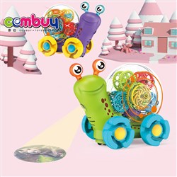 CB960865 - Electric crawling projection interactive lighting gear snail music toy