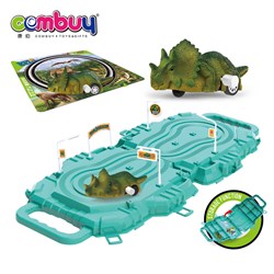 CB963846-CB963848 - Wind up dinosaur race rail car assembly diy puzzle track toy