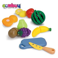 CB966006 - Colorful kitchen pretend play set mini plastic cut fruit toys