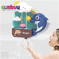 CB967151 - Suction cup bathroom rotating spray water dolphin baby bath animal toys kids