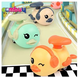 CB968765 - Cute interactive kids play inertia sliding duck press toy car