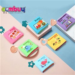 CB972095-CB972122 - Education early learning colorful washable baby 3d toys cloth book teether