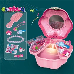 CB973318 - Beauty girls play music box jewelry set dress kids cosmetic toys