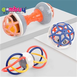 CB973605-CB973607 - Soft infant play musical boiled baby toy silicone rattle teether ball