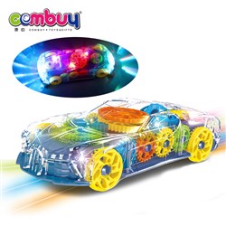 CB974467 - High speed racing transparent music light rotation toy car gears
