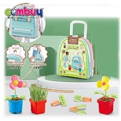 CB979401 - Storage box backpack flower set pretend play mini kids diy planting garden toy