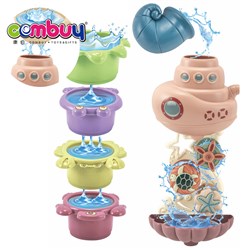 CB985098 - Bathroom set suction stacking cup rotating baby water spraying bath toys