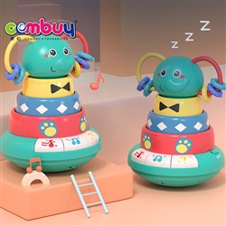 CB993029 - Small elephant music rocking building block toys baby stacking tumbler set