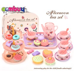 CB999264-CB999266 - Afternoon break dessert tower role play kids tinplate tea set toy