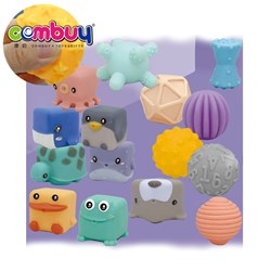 KB000519-KB000543 - Vinyl animals cognition pinch bath play silicone baby stacking toy
