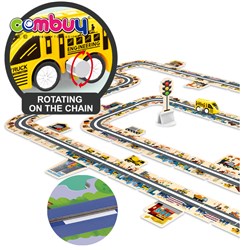 KB002799-KB002802 - Education game toy 44pcs 3D track car cardboard jigsaw puzzle