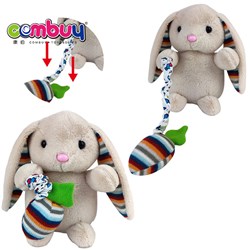 KB003475 - Pull string soothing musical soft cotton baby small plush toy rabbit