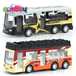 KB003936-KB003937 - Pull back play return force diecast metal car mini toy alloy bus model