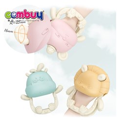 KB006449-KB006451 - Boiled infant soft glue toys teething rattle baby hand ring bell toy