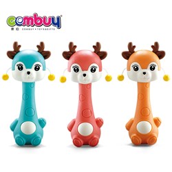 KB011327 - Newborn giraffe boiled shaking ring musical toys baby hand rattle bells