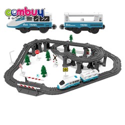 KB014273-KB014276 - Kids assemble track railway electric train toy with sounds