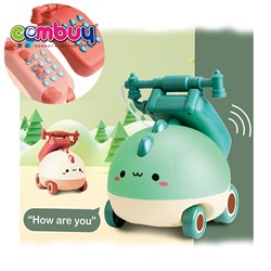 KB016497-KB016498 - Dinosaur detachable telephone car drag game musical toy baby voice phone
