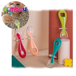 KB016774 - Tableware soft head short handle food feeding baby silicone spoon