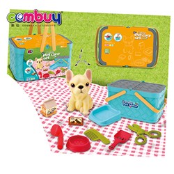 KB019579-KB019586 - Portable pretend play games set picnic basket toy with pet