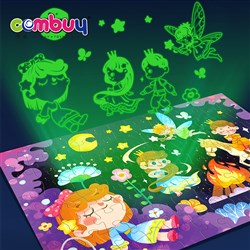 KB020427-KB020431 - Education games paper glow jigsaw luminous puzzle with 96pcs