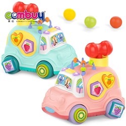 KB022676-KB022677 - Cartoon sorting truck lighting musical baby shape block match car toy