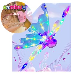 KB025873 - Cosplay colorful glow sparkling flap musical electric flying butterfly wings toy